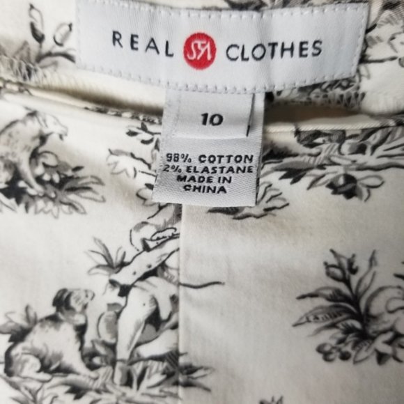 Real Clothes Romantic Art Print Cropped Pants - Picture 6 of 7